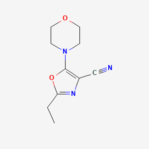 2-Ethyl-5-morpholin-4-yl-1,3-oxazole-4-carbonitrile