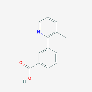 molecular formula C13H11NO2 B2671629 3-(3-Methylpyridin-2-yl)benzoic acid CAS No. 2090801-02-6