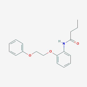 molecular formula C18H21NO3 B267163 N-[2-(2-phenoxyethoxy)phenyl]butanamide 