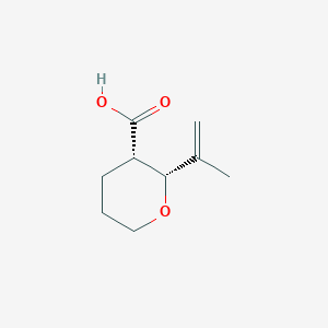 molecular formula C9H14O3 B2671644 (2R,3S)-2-Prop-1-en-2-yloxane-3-carboxylic acid CAS No. 1909288-23-8