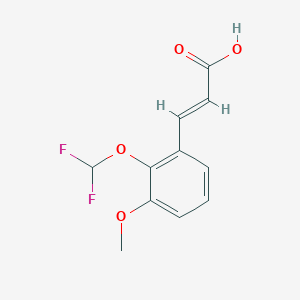 B2671645 3-[2-(Difluoromethoxy)-3-methoxyphenyl]prop-2-enoic acid CAS No. 854137-62-5