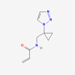 molecular formula C9H12N4O B2671658 N-[[1-(Triazol-1-yl)cyclopropyl]methyl]prop-2-enamide CAS No. 2411217-71-3