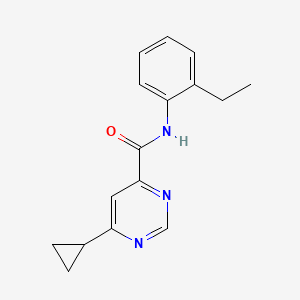 molecular formula C16H17N3O B2671662 6-Cyclopropyl-N-(2-ethylphenyl)pyrimidine-4-carboxamide CAS No. 2380081-46-7