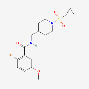2-bromo-N-((1-(cyclopropylsulfonyl)piperidin-4-yl)methyl)-5-methoxybenzamide
