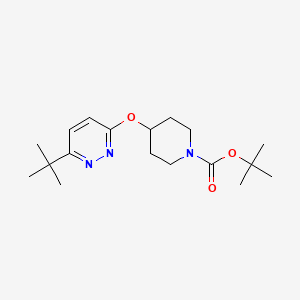 molecular formula C18H29N3O3 B2671664 Tert-butyl 4-(6-tert-butylpyridazin-3-yl)oxypiperidine-1-carboxylate CAS No. 2379995-89-6