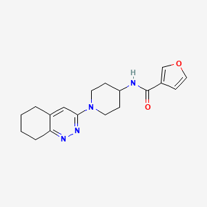 molecular formula C18H22N4O2 B2671671 N-(1-(5,6,7,8-tetrahydrocinnolin-3-yl)piperidin-4-yl)furan-3-carboxamide CAS No. 2034503-70-1