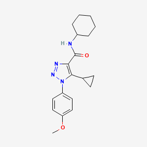 molecular formula C19H24N4O2 B2671674 N-cyclohexyl-5-cyclopropyl-1-(4-methoxyphenyl)-1H-1,2,3-triazole-4-carboxamide CAS No. 954830-11-6