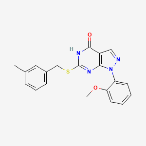 1-(2-methoxyphenyl)-6-((3-methylbenzyl)thio)-1H-pyrazolo[3,4-d]pyrimidin-4(5H)-one