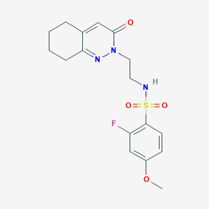 2-fluoro-4-methoxy-N-(2-(3-oxo-5,6,7,8-tetrahydrocinnolin-2(3H)-yl)ethyl)benzenesulfonamide