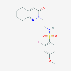 molecular formula C17H20FN3O4S B2671680 2-fluoro-4-methoxy-N-(2-(3-oxo-5,6,7,8-tetrahydrocinnolin-2(3H)-yl)ethyl)benzenesulfonamide CAS No. 2097930-82-8