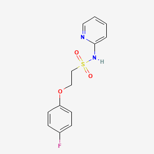 molecular formula C13H13FN2O3S B2671703 2-(4-氟苯氧基)-N-(吡啶-2-基)乙烷磺酰胺 CAS No. 1351591-01-9