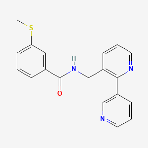 N-([2,3'-bipyridin]-3-ylmethyl)-3-(methylthio)benzamide