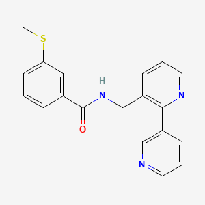 molecular formula C19H17N3OS B2671705 N-([2,3'-bipyridin]-3-ylmethyl)-3-(methylthio)benzamide CAS No. 1903498-32-7