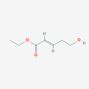 molecular formula C7H12O3 B2671706 2-戊烯酸, 5-羟基-, 乙酯, (2E)- CAS No. 13038-13-6