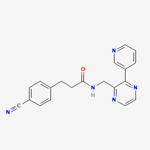 3-(4-cyanophenyl)-N-((3-(pyridin-3-yl)pyrazin-2-yl)methyl)propanamide