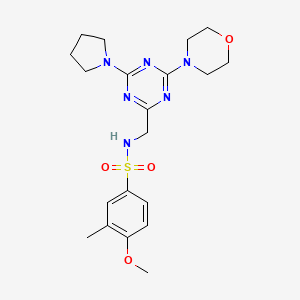4-methoxy-3-methyl-N-((4-morpholino-6-(pyrrolidin-1-yl)-1,3,5-triazin-2-yl)methyl)benzenesulfonamide