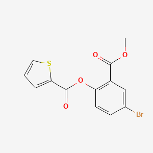 molecular formula C13H9BrO4S B2671717 4-Bromo-2-(methoxycarbonyl)phenyl 2-thiophenecarboxylate CAS No. 297150-13-1