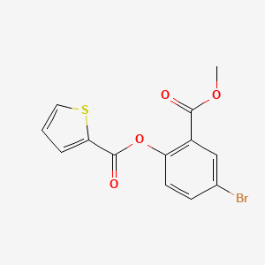 molecular formula C13H9BrO4S B2671717 4-溴-2-(甲氧羰基)苯基-2-噻吩羧酸酯 CAS No. 297150-13-1