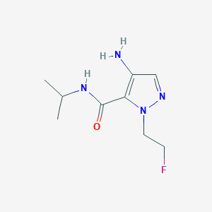 molecular formula C9H15FN4O B2671813 4-Amino-1-(2-fluoroethyl)-N-isopropyl-1H-pyrazole-5-carboxamide CAS No. 2101196-75-0