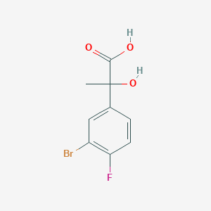 molecular formula C9H8BrFO3 B2671829 2-(3-Bromo-4-fluorophenyl)-2-hydroxypropanoic acid CAS No. 1342285-53-3