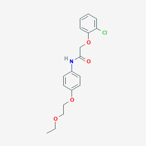 molecular formula C18H20ClNO4 B267183 2-(2-chlorophenoxy)-N-[4-(2-ethoxyethoxy)phenyl]acetamide 
