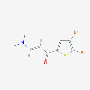 molecular formula C9H9Br2NOS B2671839 (E)-1-(4,5-dibromothiophen-2-yl)-3-(dimethylamino)prop-2-en-1-one CAS No. 900019-43-4