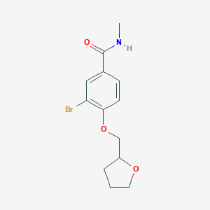 molecular formula C13H16BrNO3 B267185 3-bromo-N-methyl-4-(tetrahydro-2-furanylmethoxy)benzamide 