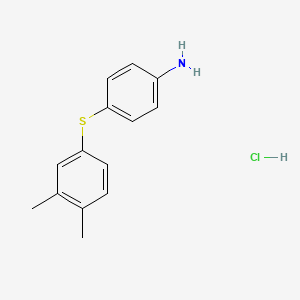 molecular formula C14H16ClNS B2671853 4-[(3,4-二甲基苯基)硫基]苯胺盐酸盐 CAS No. 1049762-60-8