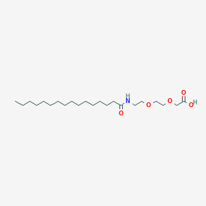 molecular formula C22H43NO5 B2671863 Palmitoyl-8-amino-3,6-dioxaoctanoic acid CAS No. 1570043-00-3