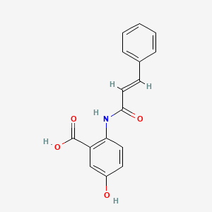 molecular formula C16H13NO4 B2671864 5-羟基-2-(3-苯基丙-2-烯基氨基)苯甲酸 CAS No. 207742-91-4