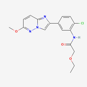 molecular formula C17H17ClN4O3 B2671874 N-(2-氯-5-(6-甲氧基咪唑并[1,2-b]吡啶-2-基)苯基)-2-乙氧基乙酰胺 CAS No. 946323-57-5