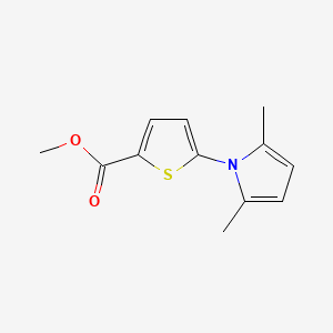 molecular formula C12H13NO2S B2671884 methyl 5-(2,5-dimethyl-1H-pyrrol-1-yl)thiophene-2-carboxylate CAS No. 949223-60-3