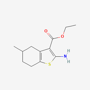 B2671886 Ethyl 2-amino-5-methyl-4,5,6,7-tetrahydro-1-benzothiophene-3-carboxylate CAS No. 6163-89-9