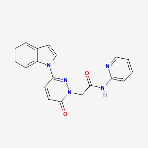 molecular formula C19H15N5O2 B2671892 2-(3-(1H-吲哚-1-基)-6-氧代嘌啶-1(6H)-基)-N-(吡啶-2-基)乙酰胺 CAS No. 1797247-47-2
