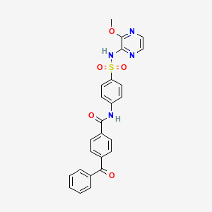 molecular formula C25H20N4O5S B2671897 4-苯甲酰-N-[4-[(3-甲氧基嘧啶-2-基)磺酰氨基]苯基]苯甲酰胺 CAS No. 413593-57-4