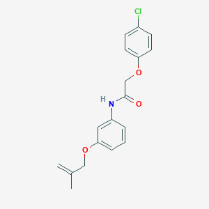 molecular formula C18H18ClNO3 B267190 2-(4-chlorophenoxy)-N-{3-[(2-methylprop-2-en-1-yl)oxy]phenyl}acetamide 
