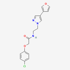 B2671901 2-(4-chlorophenoxy)-N-(2-(4-(furan-3-yl)-1H-pyrazol-1-yl)ethyl)acetamide CAS No. 2034292-10-7