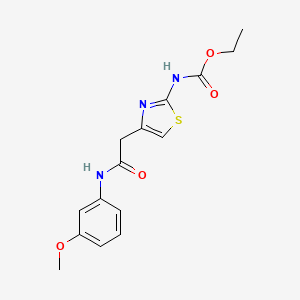 B2671903 Ethyl (4-(2-((3-methoxyphenyl)amino)-2-oxoethyl)thiazol-2-yl)carbamate CAS No. 952986-98-0