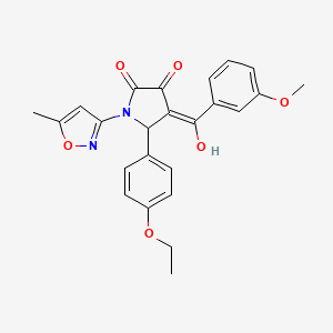 B2671904 5-(4-ethoxyphenyl)-3-hydroxy-4-(3-methoxybenzoyl)-1-(5-methylisoxazol-3-yl)-1H-pyrrol-2(5H)-one CAS No. 618874-94-5