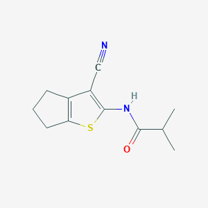 B2671911 N-(3-cyano-5,6-dihydro-4H-cyclopenta[b]thiophen-2-yl)isobutyramide CAS No. 300712-74-7