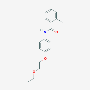 molecular formula C18H21NO3 B267193 N-[4-(2-ethoxyethoxy)phenyl]-2-methylbenzamide 