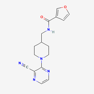 N-((1-(3-cyanopyrazin-2-yl)piperidin-4-yl)methyl)furan-3-carboxamide