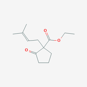 molecular formula C13H20O3 B2671945 Ethyl 1-(3-methylbut-2-en-1-yl)-2-oxocyclopentanecarboxylate CAS No. 74016-16-3