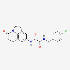 N1-(4-chlorobenzyl)-N2-(4-oxo-2,4,5,6-tetrahydro-1H-pyrrolo[3,2,1-ij]quinolin-8-yl)oxalamide