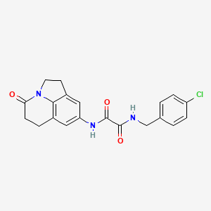 molecular formula C20H18ClN3O3 B2671948 N1-(4-氯苯甲基)-N2-(4-氧代-2,4,5,6-四氢-1H-吡咯[3,2,1-ij]喹啉-8-基)草酰胺 CAS No. 898435-47-7