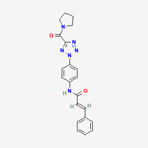 N-(4-(5-(pyrrolidine-1-carbonyl)-2H-tetrazol-2-yl)phenyl)cinnamamide