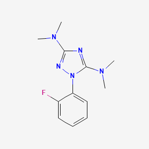 molecular formula C12H16FN5 B2671952 N-[3-(dimethylamino)-1-(2-fluorophenyl)-1H-1,2,4-triazol-5-yl]-N,N-dimethylamine CAS No. 251307-14-9