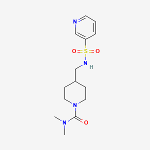 molecular formula C14H22N4O3S B2671954 N,N-dimethyl-4-((pyridine-3-sulfonamido)methyl)piperidine-1-carboxamide CAS No. 2034295-74-2