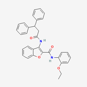 molecular formula C32H28N2O4 B2671967 3-(3,3-diphenylpropanamido)-N-(2-ethoxyphenyl)benzofuran-2-carboxamide CAS No. 888451-16-9