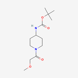 molecular formula C13H24N2O4 B2671987 叔丁基1-(2-甲氧基乙酰)哌啶-4-基甲酸酯 CAS No. 1013920-87-0